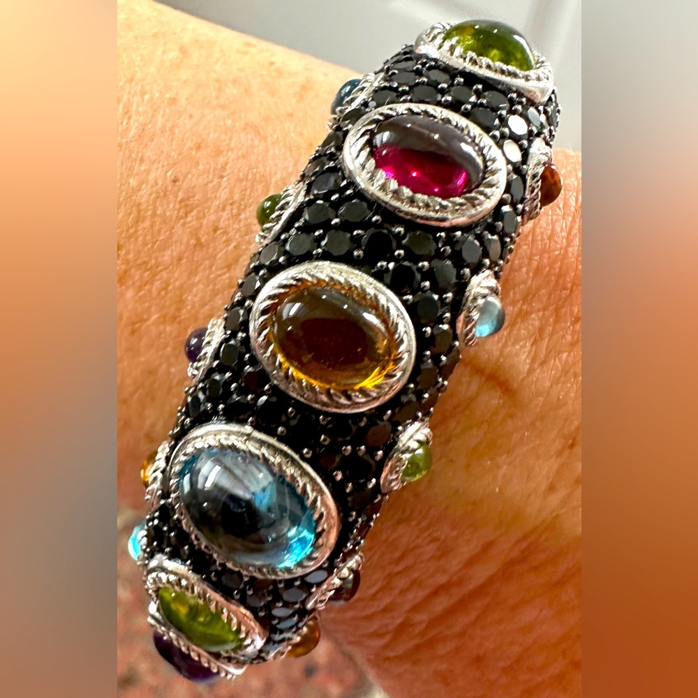 Judith Ripka - Sterling Silver Black Spinel Bracelet (Multi Gem)